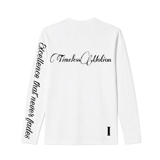 TimelessMotion Longsleeve White/Black — Unisex