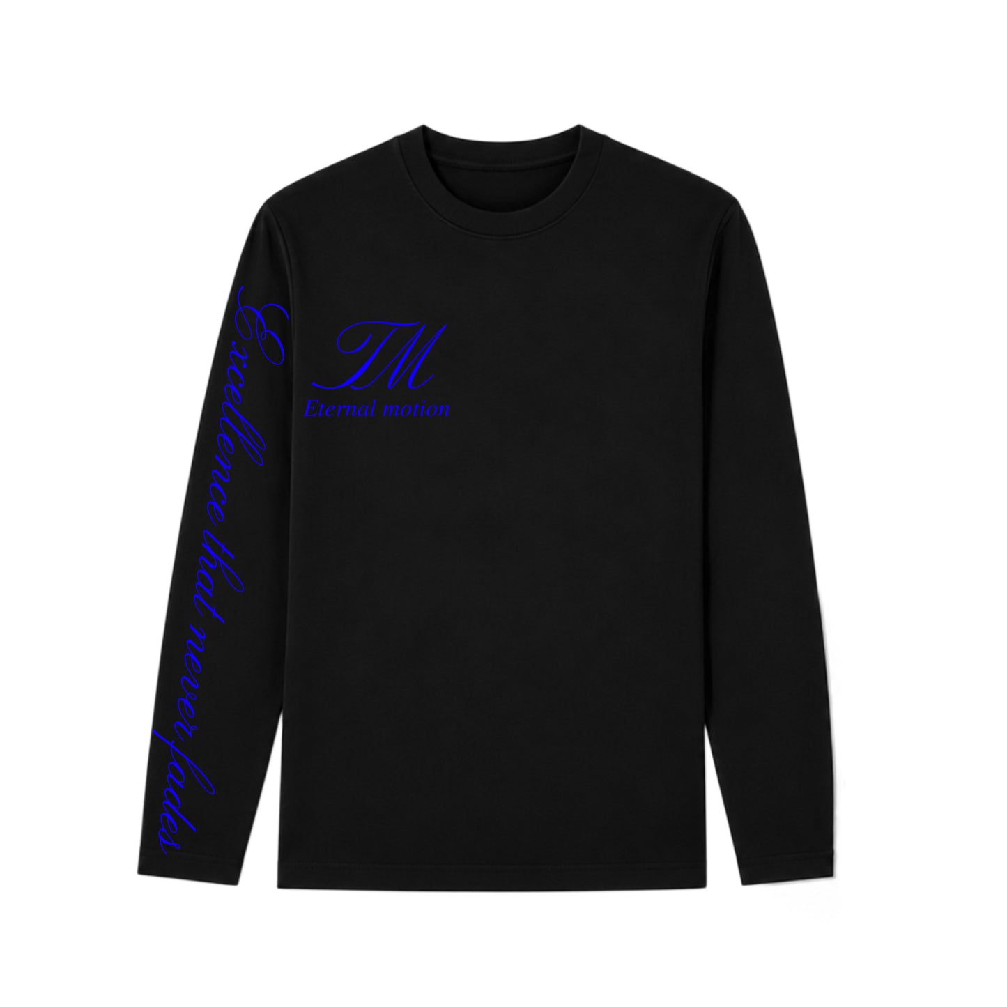 TimelessMotion Longsleeve Black/bleu — Unisex